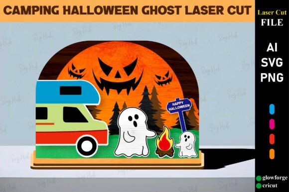 Paquete de fantasmas de campamento de Halloween - Imagen 3