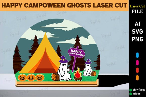 Paquete de fantasmas de campamento de Halloween - Imagen 5