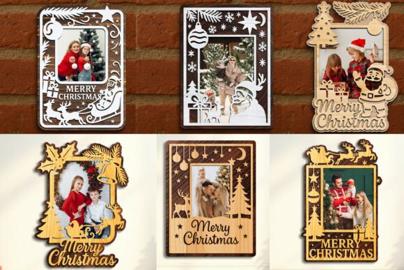 Paquete de marcos de fotos navideños - Imagen 15