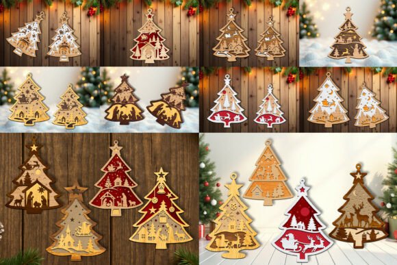 Paquete de adornos para árbol de Navidad