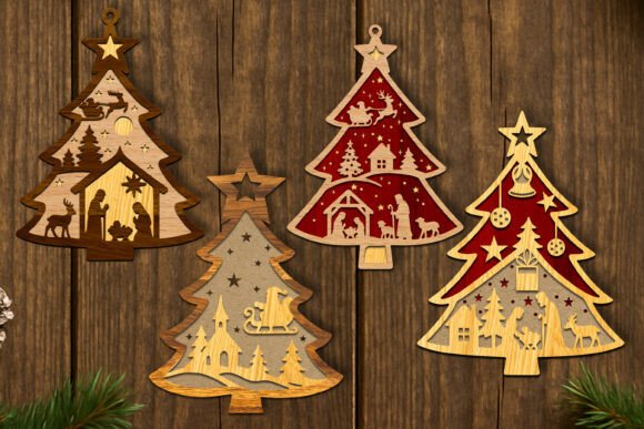 Paquete de adornos para árbol de Navidad - Imagen 2
