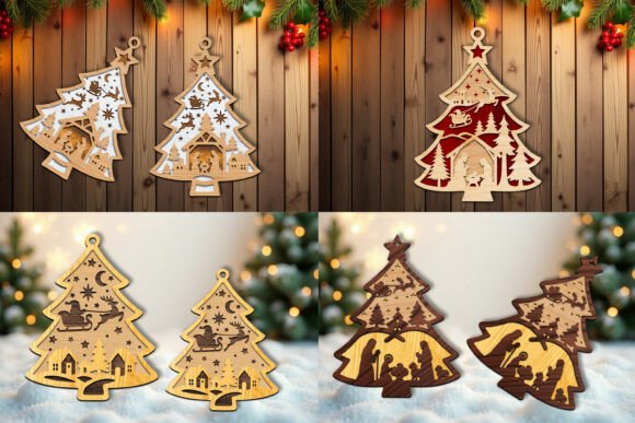 Paquete de adornos para árbol de Navidad - Imagen 4