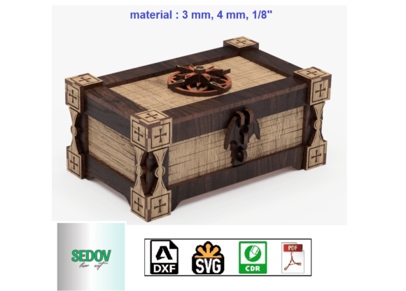 Caja grabada gótica