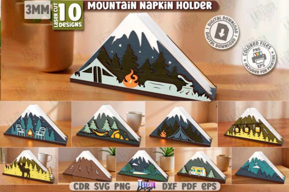 Paquete de servilleteros de montaña