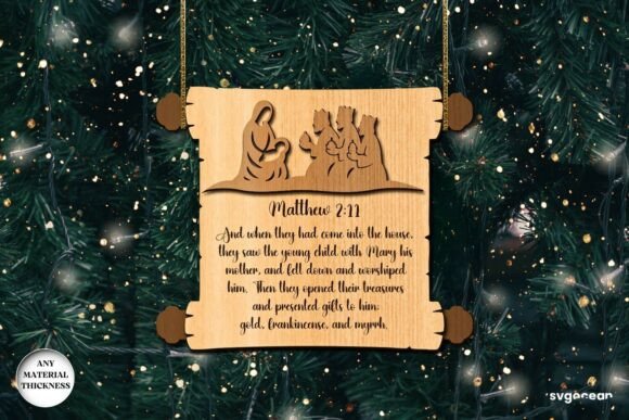 Paquete de adornos de pergamino de la Natividad - Imagen 7