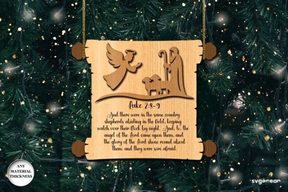 Paquete de adornos de pergamino de la Natividad - Imagen 9