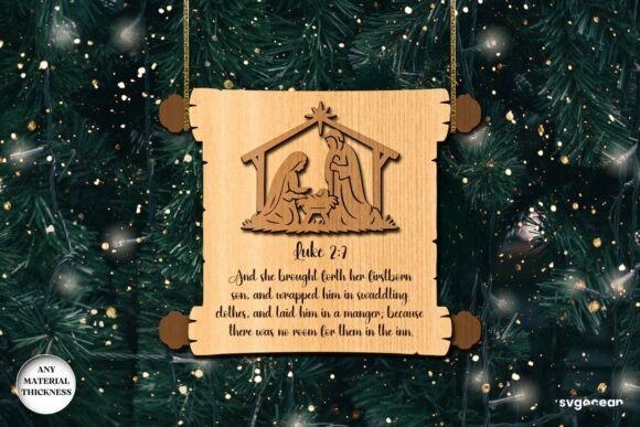 Paquete de adornos de pergamino de la Natividad - Imagen 3