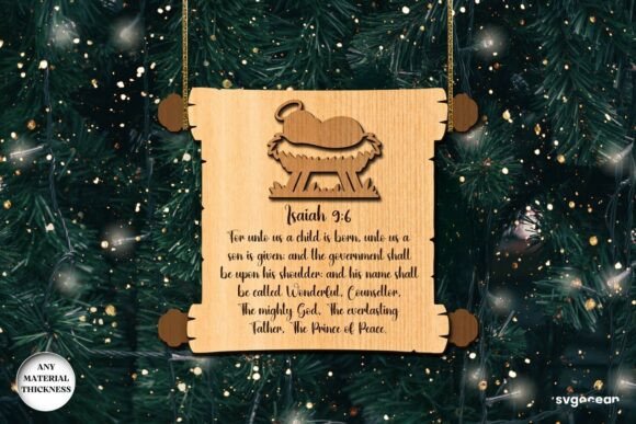 Paquete de adornos de pergamino de la Natividad - Imagen 4