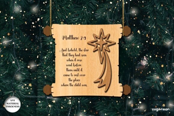 Paquete de adornos de pergamino de la Natividad - Imagen 5