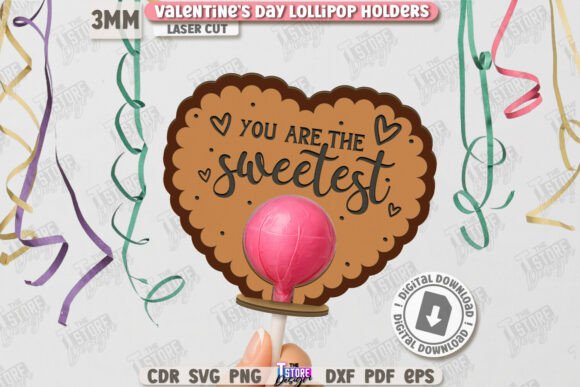 Paquete de porta piruletas para San Valentín - Imagen 2
