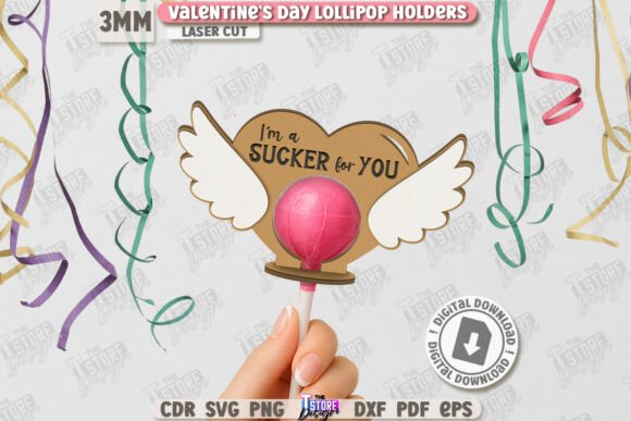 Paquete de porta piruletas para San Valentín - Imagen 4