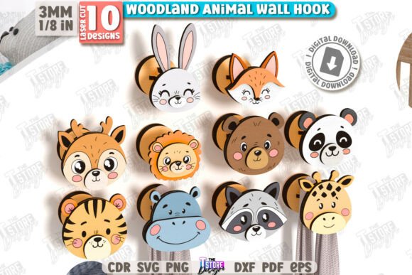 Ganchos de pared Woodland