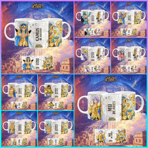 Tazas caballeros del zodiaco
