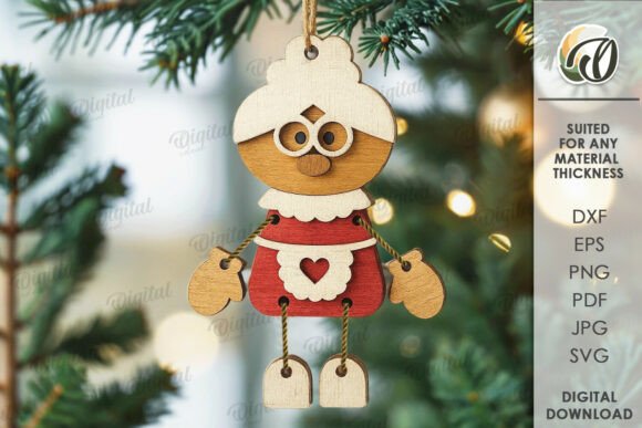 Paquete de adornos de personajes navideños - Imagen 12