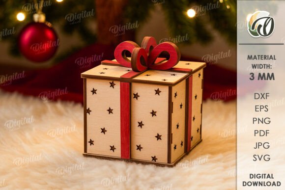 Paquete de cajas de regalo decorativas navideñas - Imagen 10