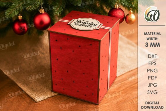 Paquete de cajas de regalo decorativas navideñas - Imagen 4