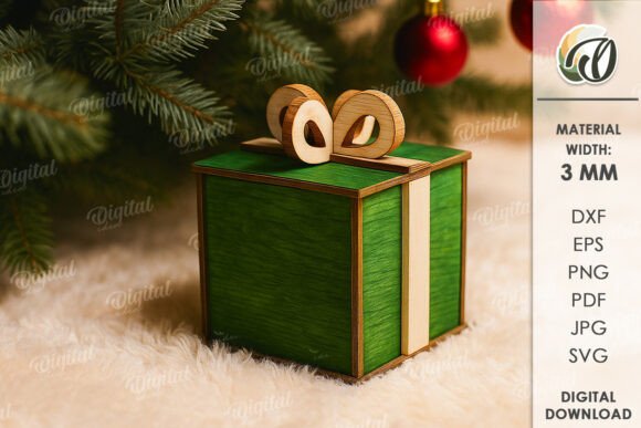 Paquete de cajas de regalo decorativas navideñas - Imagen 6
