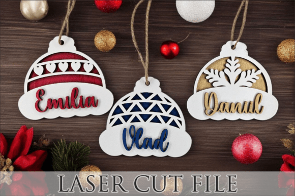 Conjunto de adornos de sombreros navideños - Imagen 3