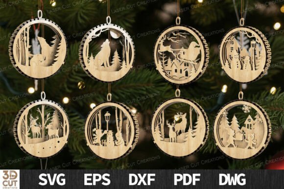 Paquete de adornos navideños en capas