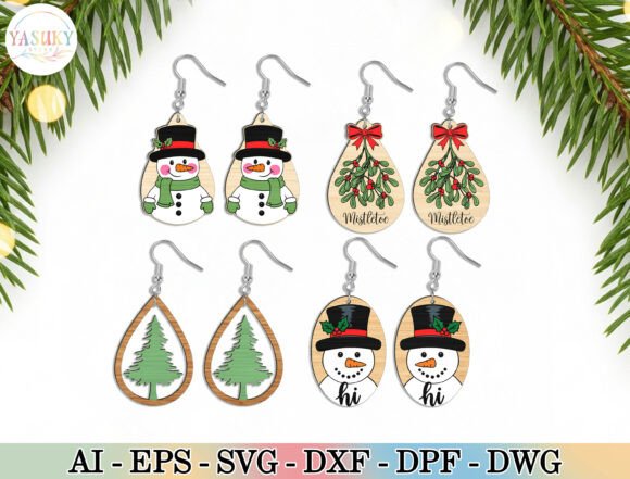 Paquete de pendientes navideños - Imagen 2