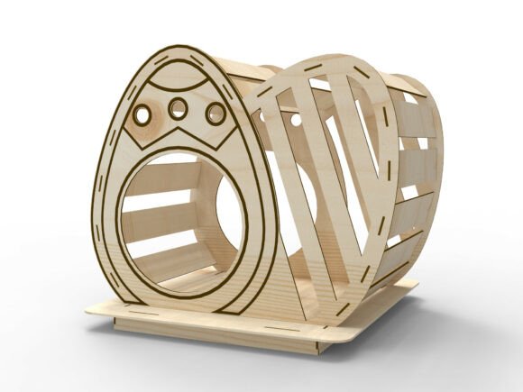 Casa de gato con forma de huevo de Pascua - Imagen 3