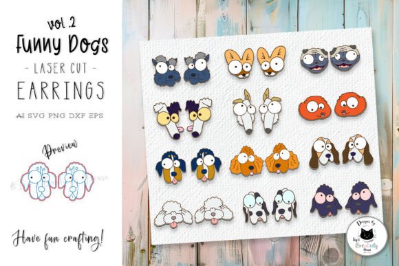Pendientes de perro gracioso