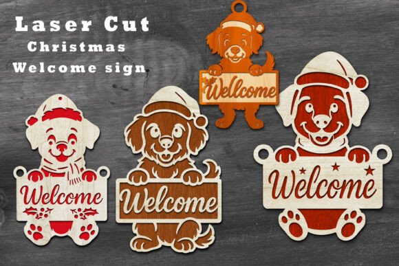 Paquete de letreros de bienvenida navideños - Imagen 5