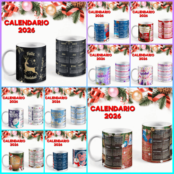 Tazas calendario 2026