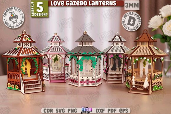 Paquete de faroles para cenador Love