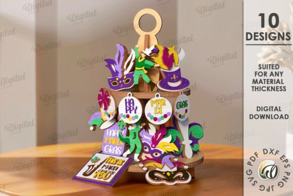 Paquete de bandejas escalonadas para Mardi Gras