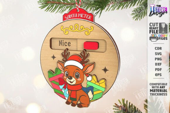 Paquete de adornos de Santa Meter - Imagen 2