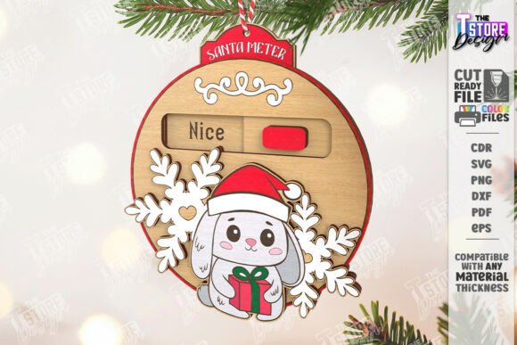 Paquete de adornos de Santa Meter - Imagen 3