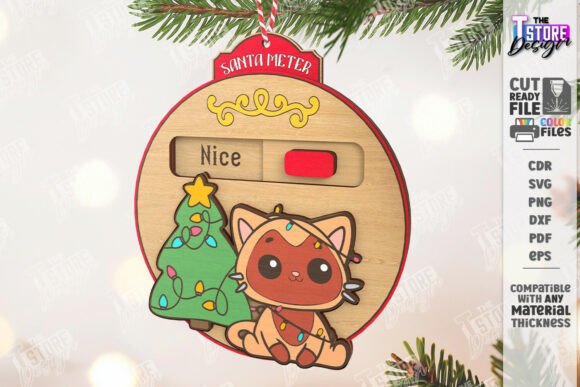 Paquete de adornos de Santa Meter - Imagen 5