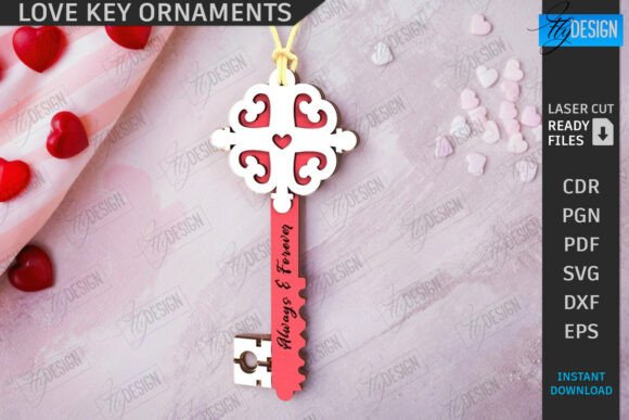 Paquete de adornos de llaves para el Día de San Valentín - Imagen 2
