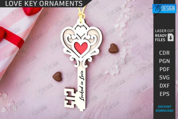 Paquete de adornos de llaves para el Día de San Valentín - Imagen 3
