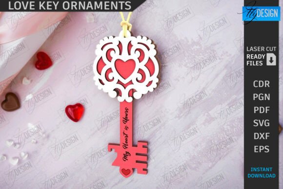 Paquete de adornos de llaves para el Día de San Valentín - Imagen 5