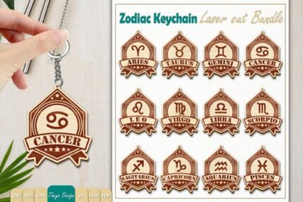 Llavero del zodiaco con 12 diseños