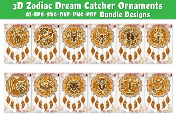 Adornos atrapasueños del zodiaco