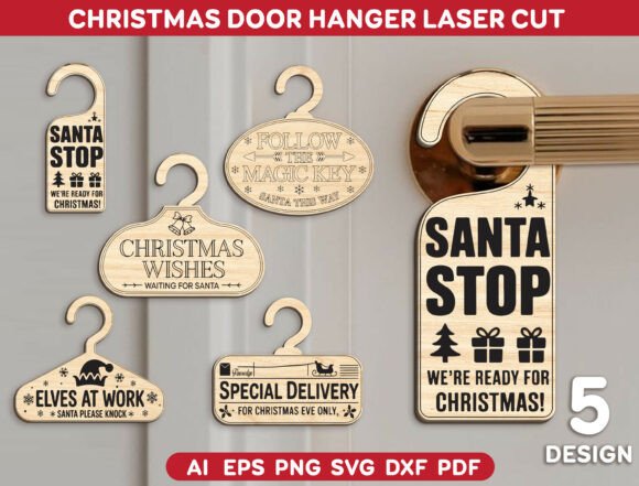 Paquete de colgadores de puerta navideños