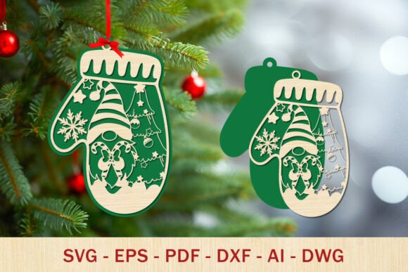 Adornos de guantes navideños - Imagen 6