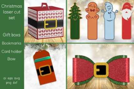 Juego de decoración navideña de Papá Noel