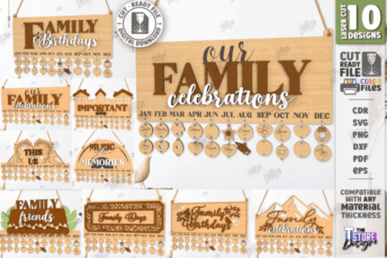 Calendarios de cumpleaños familiares
