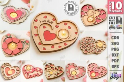 Portavelas de corazón