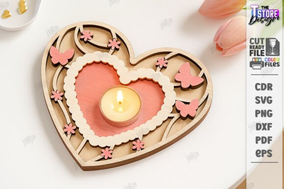 Portavelas de corazón - Imagen 3