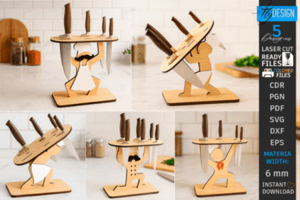 Paquete de soportes para cuchillos de cocina