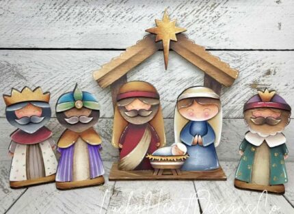 Letrero navideño de pie de la navidad Jesús maria Reyes magos