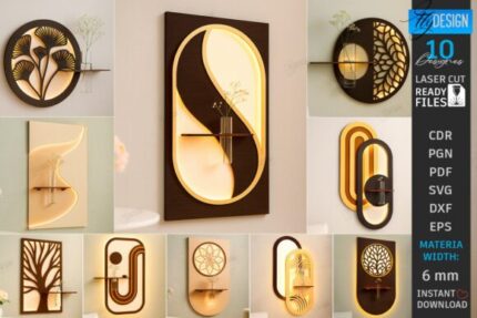Paquete de portaflores de pared iluminados