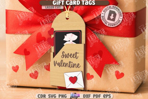 Paquete de etiquetas para tarjetas de regalo de San Valentín - Imagen 2