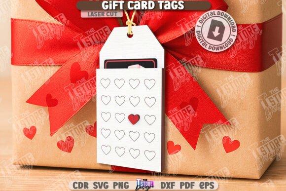 Paquete de etiquetas para tarjetas de regalo de San Valentín - Imagen 3