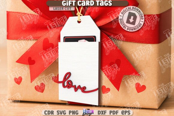 Paquete de etiquetas para tarjetas de regalo de San Valentín - Imagen 4